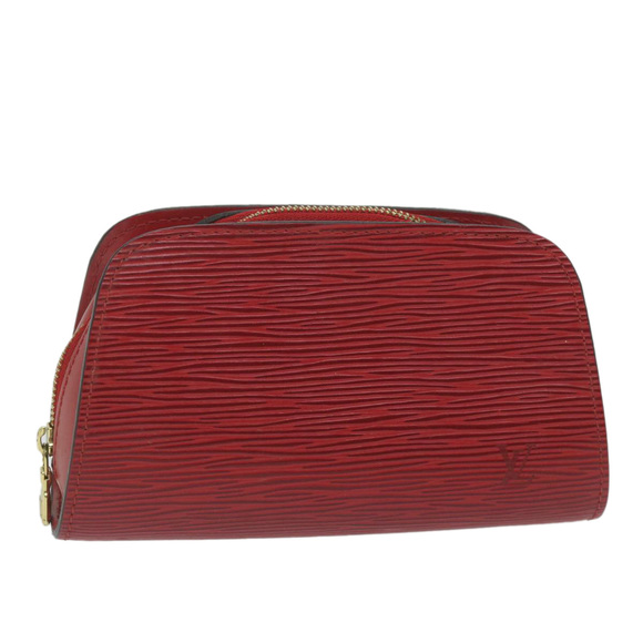 LOUIS VUITTON Epi Dauphine PM Pouch Red M48447 LV Auth 62157